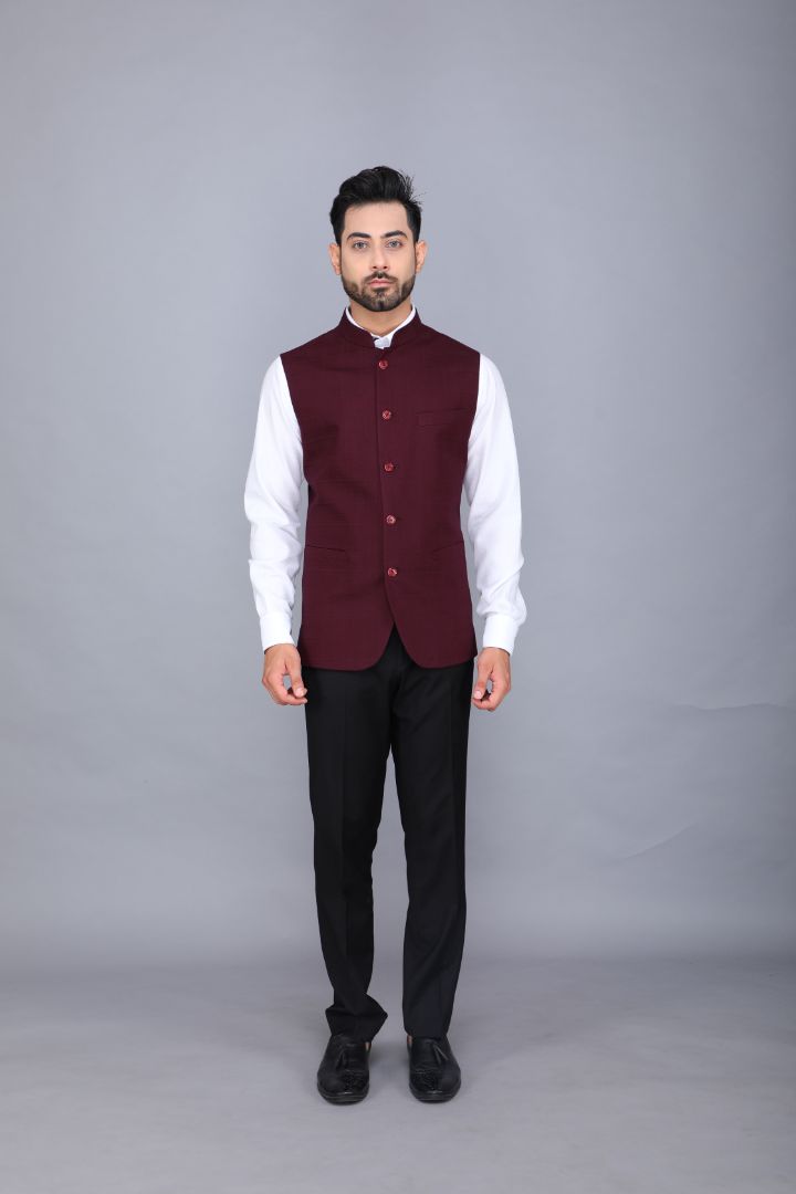 Nehru Jacket With Black Trouser