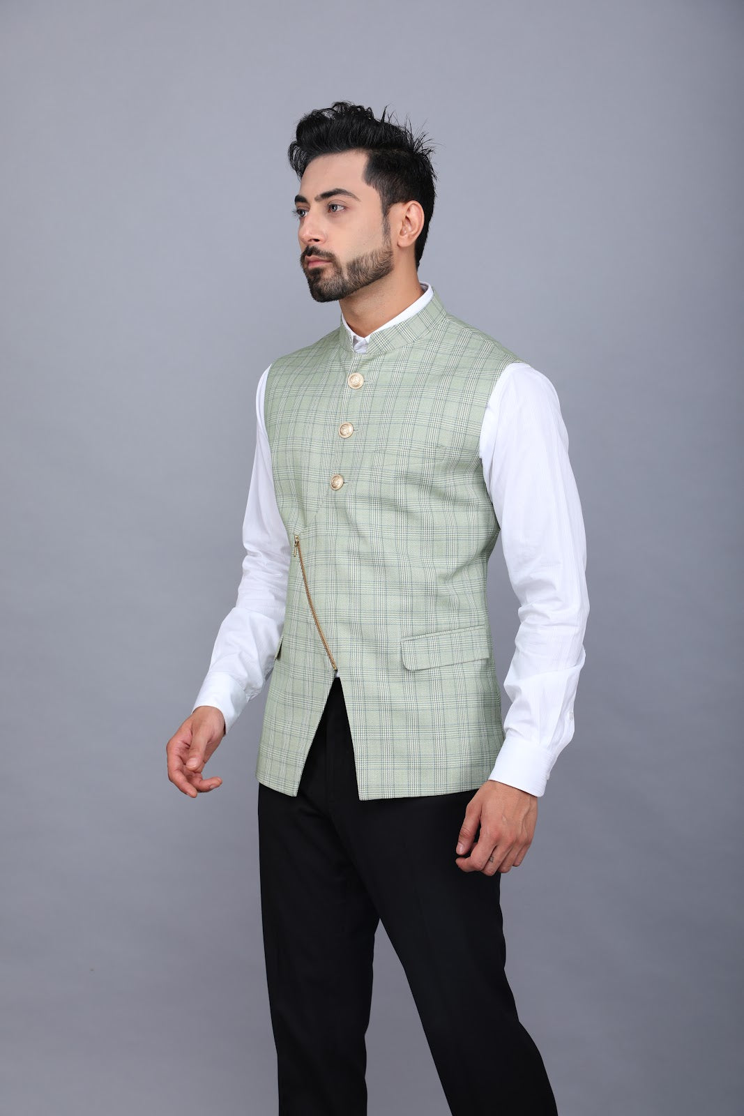 WAIST COAT WITH BLACK TROUSER